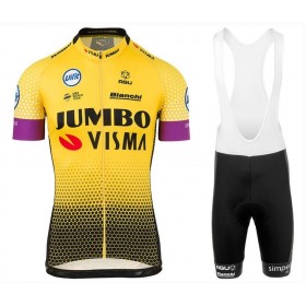 Completo Maglia + Pantaloncino con bretelle 2019 Team Jumbo-Visma N001